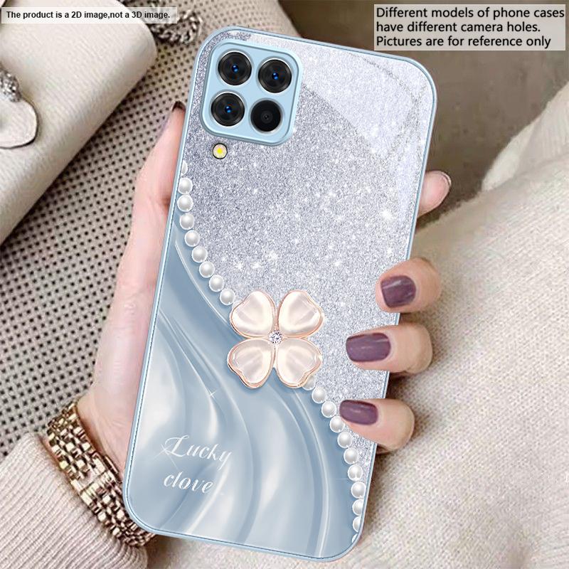 

Розовые четырехлистники Для Samsung A01 A02 03 Core 04 05 06 10 12 13 14 5G 15 16 M02 12 Note 8 9 10 20 стекло Ультра чехол для телефона Galaxy A03 Core