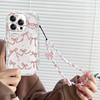 Case For Vivo V60 V40 V50 Lite Y31 5G Y33S Y21S Y28 4G Y17S Y04 Y03 Y29S Y28S Y18 Y400 Pink Bowknot Wrist Chain Cover