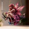 Pendant Pink Butterfly Fairy Car Decoration Ladies Bag Pendant Spring Home Decoration Gift, Perfect for Home, Kitchen, Bedroom, Garden, Bathroom