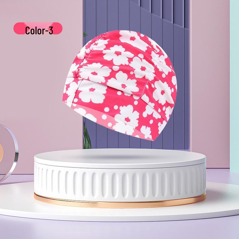 Unisex Adult Pleated Swim Cap – Fashionable, Non-Tightening with Hair and Ear Protection