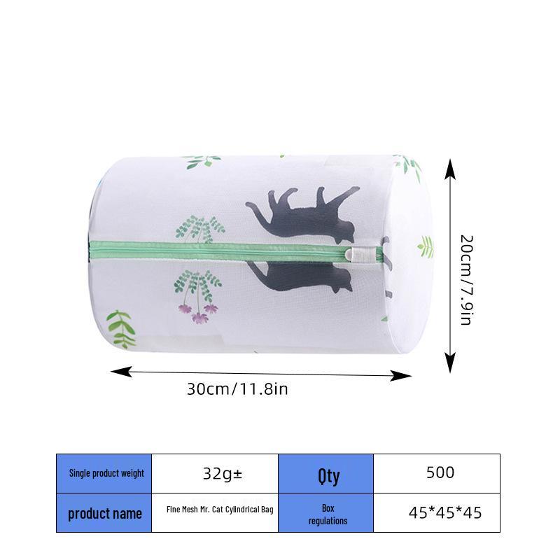 Printed Mesh Laundry Bag Set for Delicates – Cylindrical Bra and Clothing Wash Bags