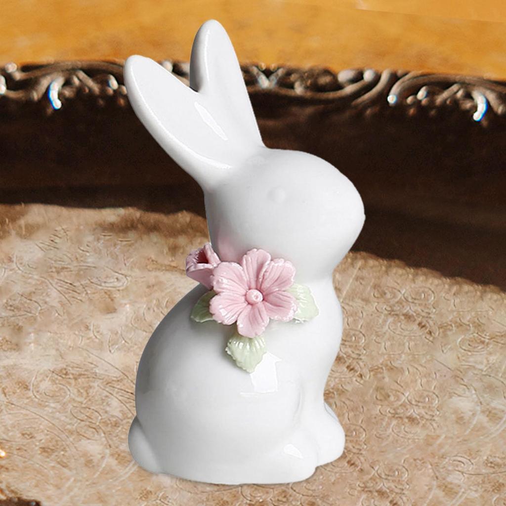Rabbit Statue, Collection, Cute, Sculpture, Bunny Figurine Desktop Decoration for Table Living Room Indoor Home Decor