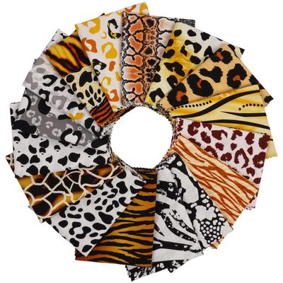16 Pc Fat Quarter Bundle   Animal Skin   Print 18"x 22"  DIY Patchwork-100  Cotton  Pre-Cut Quilting Fabric