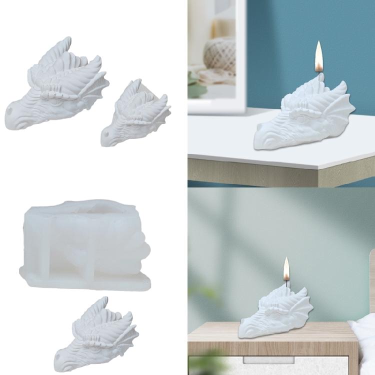 Dragon Head Shaped Candle Silicone Molds for Candle Soap Gypsum Decorations Home Desk Ornaments Epoxy Resin Craft