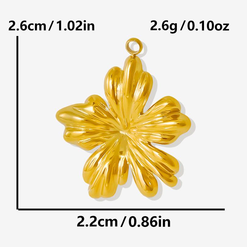 6pcs/Lot Plant Accessories DIY Stainless Steel Flower Leaf Charms For Jewelry Making Bulk Sunflower Rose Pendant Filigree Charm