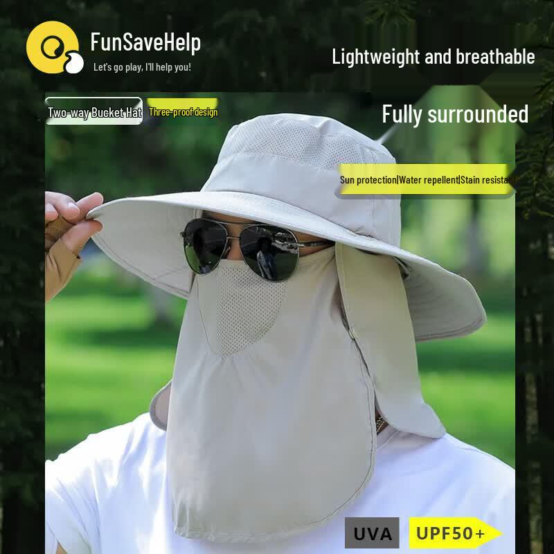 Unisex Outdoor UV Protection Fisherman Hat One Size