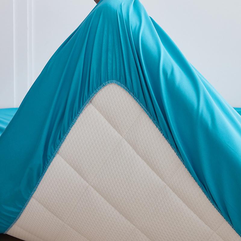 2025 Solid Color Bed Fitted Sheet Waterproof Bedcover Bed Sheet 1pc Mattress Cover Soft Comfortable Fitted Sheet Washable Durable Mattress Protector