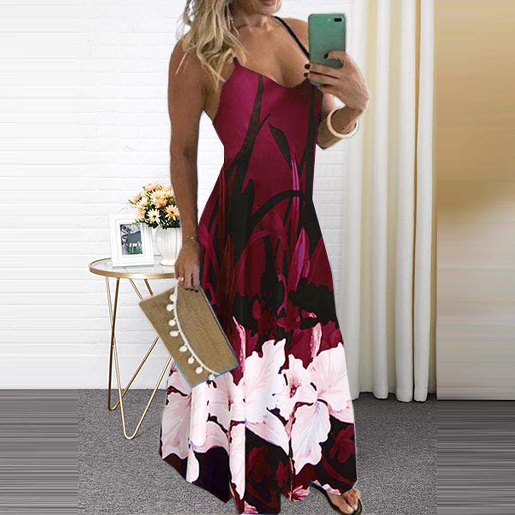 Elegant Women Party Dress Summer Fashion Long Dress With Suspenders