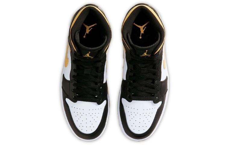 Air Jordan 1 Mid 'Black University Gold' 554724-177