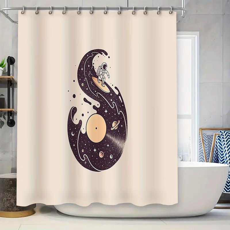 

Galaxy Shower Curtain Space Universe Starry Night Celestial Decor Bathroom Set Modern Home Decor Artistic Backdrop Outer Space T W60H190(CM)-1 Pcs