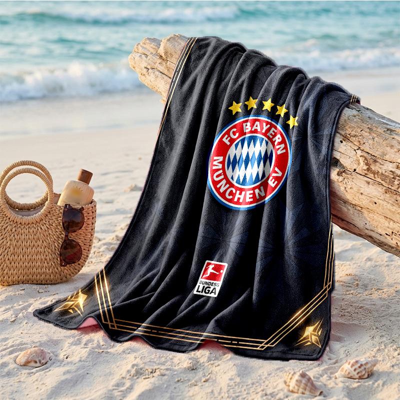Asciugamano da Spiaggia in Microfibra con Stampa Bayern Monaco Asciugatura Rapida Assorbente Grande Asciugamano per Spiaggia Nuoto Viaggio