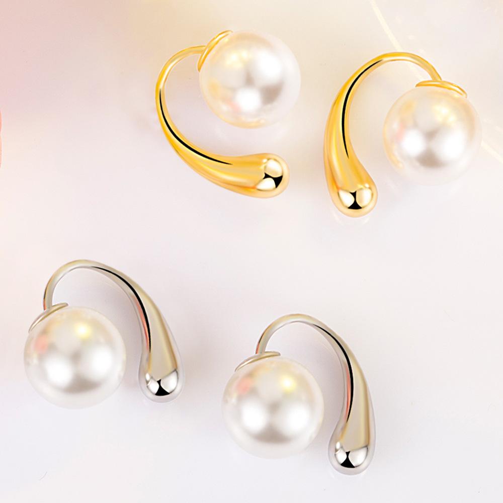 

Простые ретро-капельные серьги с имитацией жемчуга из АБС-пластика, легкие роскошные высококачественные корейские серьги для женщин