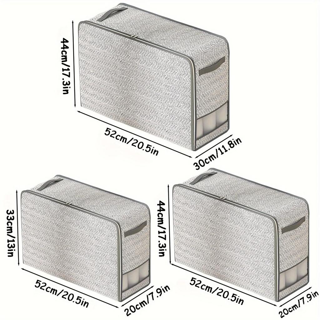 Storage Bag Placed On The Cabinet, With A Handle, Perspective Window, Super Large Capacity, For Clothes, Quilts, Blankets