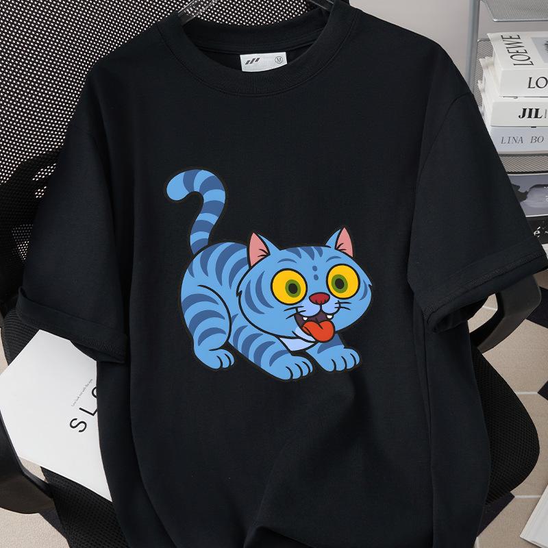 Demon Hunters Cartoon Tiger Printed T-shirt Harajuku Round Neck Casual Short Sleeve Summer Woman Top Casual Clothing Tops