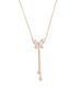 Nickel Silver-Plated Gold Butterfly Tassel Necklace - Elegant Design for Women.