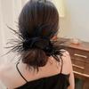 Intestine Hair Ring Feather Hair Rope Satin Hair Ring Korean Style Scrunchies Female Hair Ties
