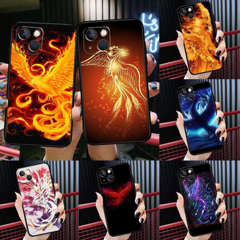 Phoenix Bird Capa For iPhone 15 11 14 Pro Max 12 13 14 Pro Max Plus X XR XS Max 12 13 Mini Phone Case