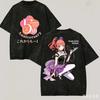 Vintage Gewaschenes Übergroßes Baumwoll-T-Shirt mit kurzen Ärmeln, Das Quintessentielle Quintett Anime Print T-Shirt