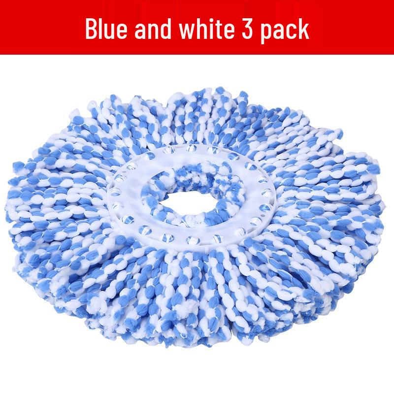 Rotating Universal Round Mop with Non-Pure Cotton Head and Handle for Household Floors