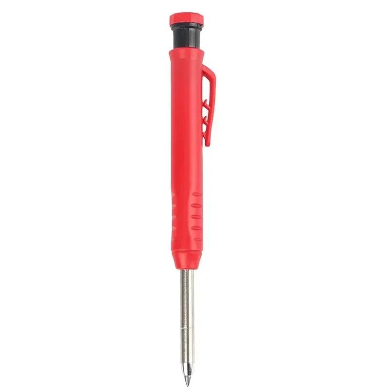 Solid Carpenter's Pencil Woodworking Mechanical Pencil Deep Hole Marker Construction Marking Tools Refill Leads Marking Tools