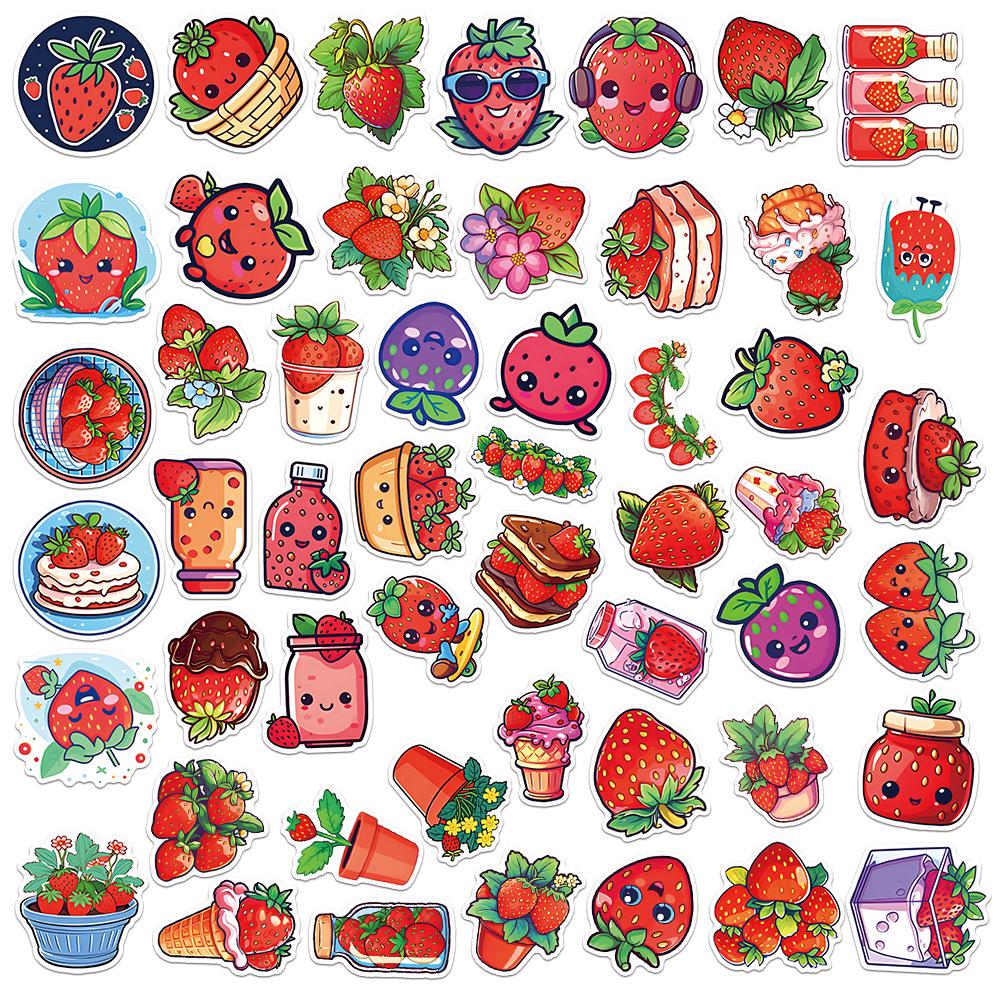 

Клубника Эмодзи Мультяшные Граффити Наклейки – Водонепроницаемые Декали для Стаканов для Воды, Скейтбордов и Чемодана.