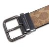 Coach Reversible Belt in Tan and CY922 QBRMO Men's Charcoal, [Used]