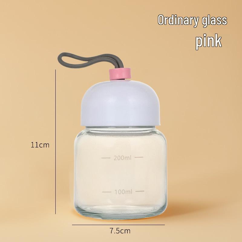 Little Red Book Creative Chubby Glass Cup - Mini Water, Coffee, Milk & Gift Cup for Household Use