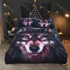 Digital Wolf Duvet_Doona Cover Set Single Twin Double Queen King Cal King Size Bed Linen Set