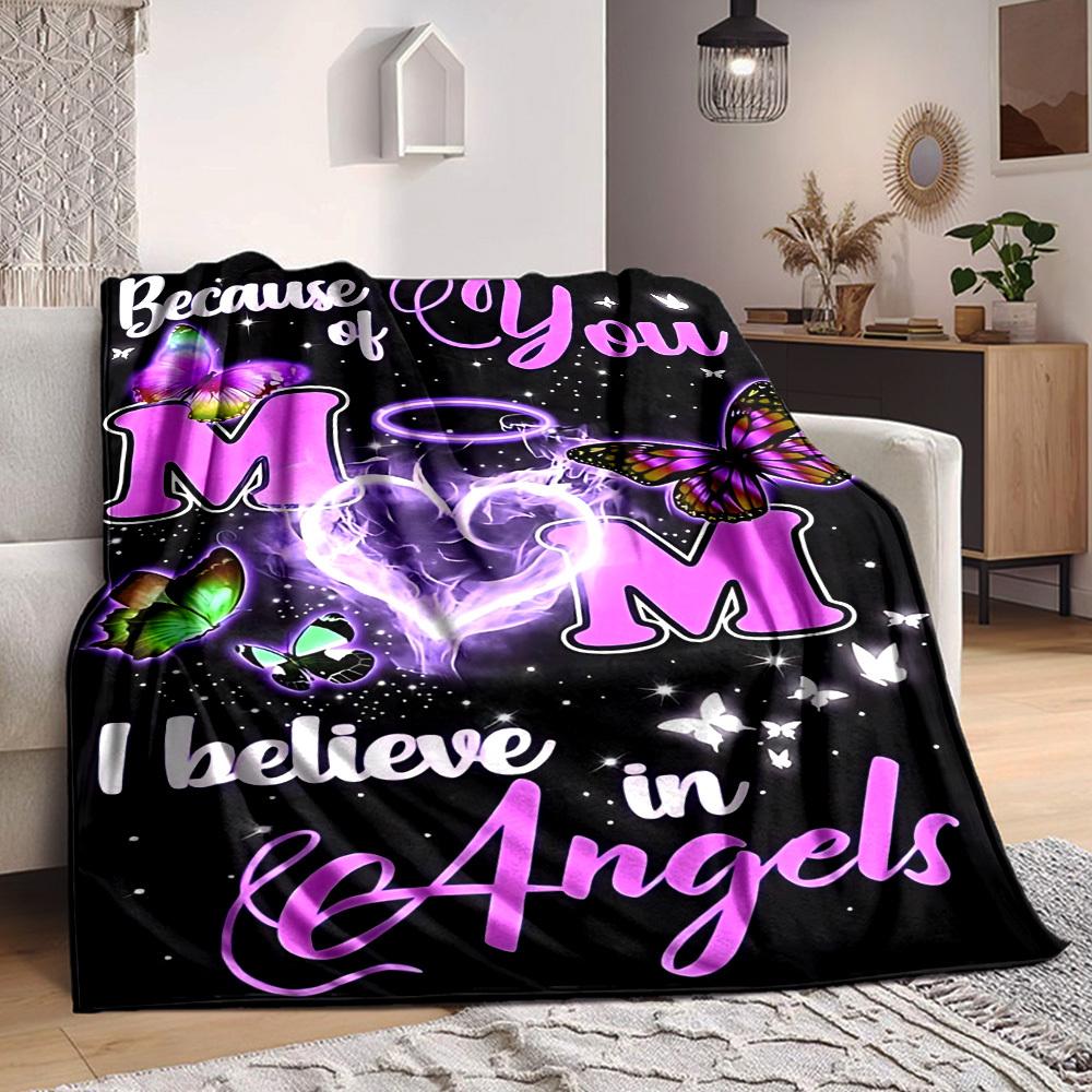 1pc To Mom I Love Blanket - Perfect Gift for Birthdays, Christmas & Halloween- Soft, Warm & Versatile yy250909181