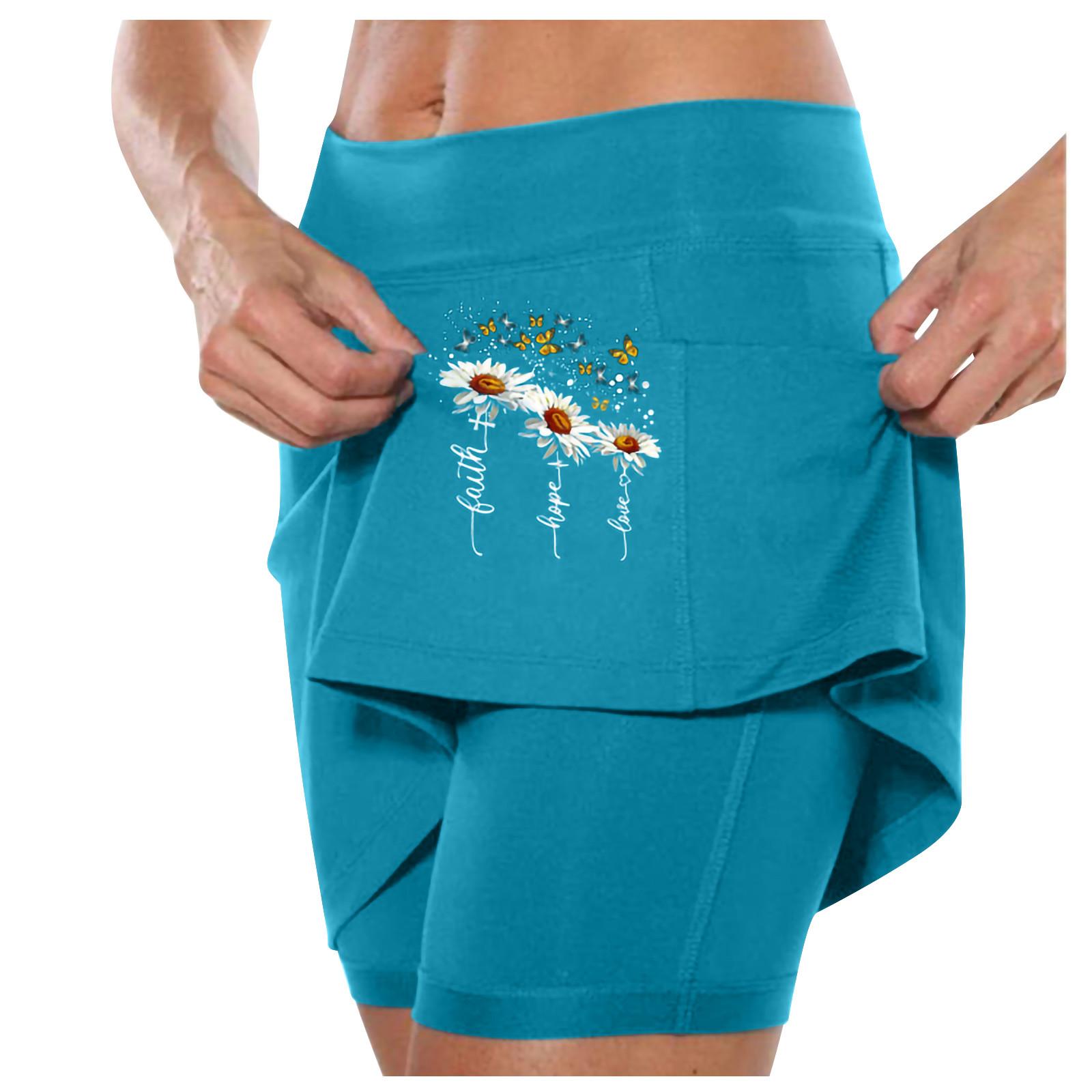 

Модные женские однотонные брюки-кюлоты со средней талией и карманами для отдыха S синий