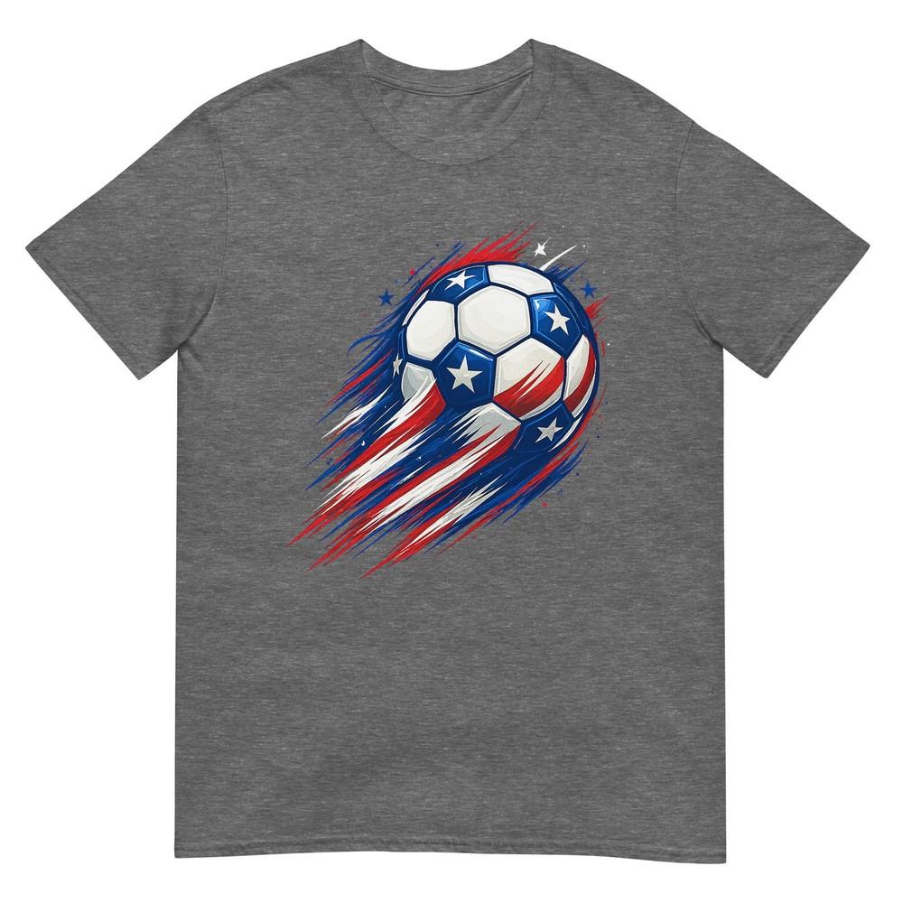 Retro Soccer 4th Of July Gifts Patriotic Red White Blue Boys TShirt