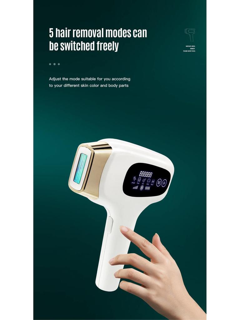 Full Body IPL Hair Removal Device with Painless Ice Sensation Therapy
