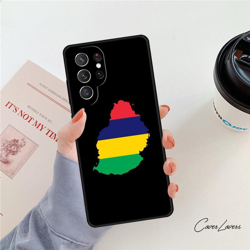 Mauritius Flagge Handyhülle Für Samsung Galaxy S24 S25 S23 S22 Ultra Note 10 20 Plus S20 S21 FE Hülle