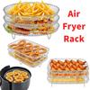304 Stainless Steel Air Fryer Accessories Barbecue Grill Stackable Oven Grill Steamer Cookware Kitchen Small Tools Cooking Tools