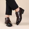 Men'S Business Casual Leather Shoes Leather First Layer Sheepskin Men'S Shoes Soft Sole Dress Pointed Shoes