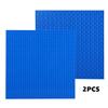 2Pcs 32x32 Dots Double Sided Baseplate for Building Blocks, Classic Brick Board Compatible with Major Brands, Kids DIY Toys