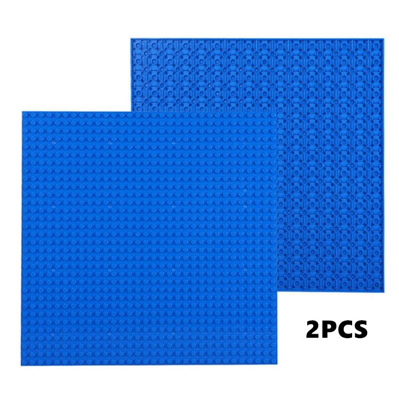 2Pcs 32x32 Dots Double Sided Baseplate for Building Blocks, Classic Brick Board Compatible with Major Brands, Kids DIY Toys