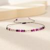 Bohemian colored rice bead bracelet women's ins wind niche faceted stone adjustable hand rope jewelry tide