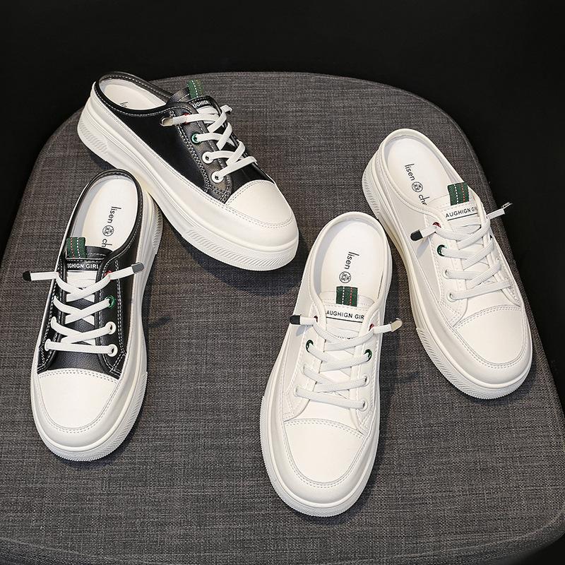 The2025New Style of Xia Lady's Casual Slippers In Baotou Are Fashionable, Versatile and Comfortable Flat Height-increasing Shoes