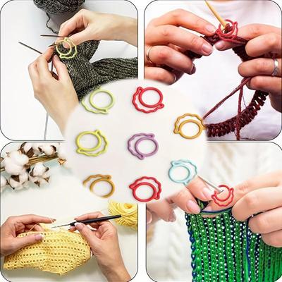 Colorful Metal Yarn Stitch Markers, Crown Shape, 20-100 Pieces