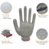 Cut Resistant Level 5 HPPE Coated Knitted Waterproof Anti-Chemical Custom Durable Glass Work Safety Gloves Silicone-free