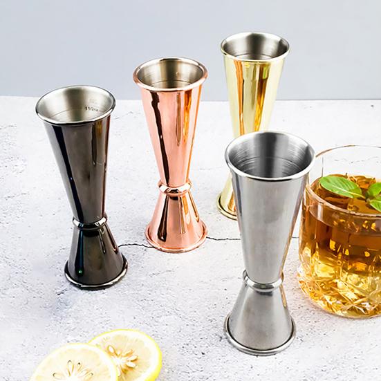 Stainless Steel Cocktail Jigger Double Measuring Cup with Measurements Inside for Bartenders Home Use Professional Bar Tool for Accurate