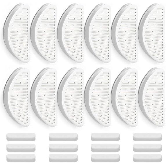 12 Pack Cat Water Fountain Filter & 12 Pack Replacement Fliter Sponges Compatible with Uahpet Water Fountain 67oz/2L Automatic Pet Fountain,Pack of