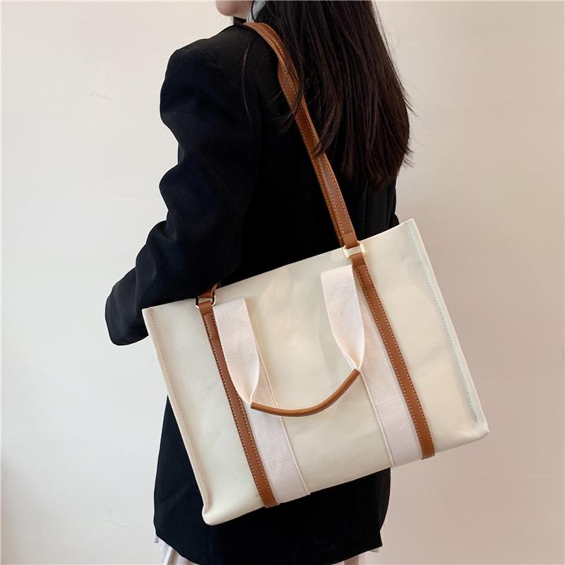 Retro-Tasche Damen neue Mode Tragetasche Student Canvas Schultertasche Damen Umhängetasche groß