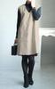 Gold Japan Plus Size and Dress Set with Turtleneck and Long Sleeves Women's Tops, Jumper, Skirt, (JP, Alphabet, 5L, Beige)