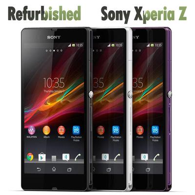 Sony Xperia Remanufaturado Original Sony Xperia Z C6602 3G / C6603 4G Telefone 2GB RAM 16GB ROM LTE NFC Telefone Móvel Com Chip Único