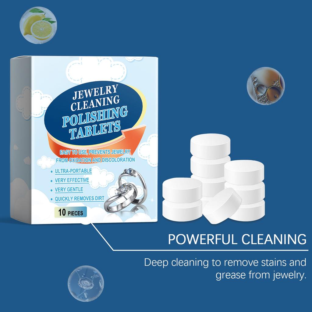 Tabletki do czyszczenia biżuterii, środki czyszczące do biżuterii, rozjaśniacze do biżuterii, renowacja, dekontaminacja, konserwacja, czyszczenie, pierścionki jubilerskie, łańcuszki do zegarków