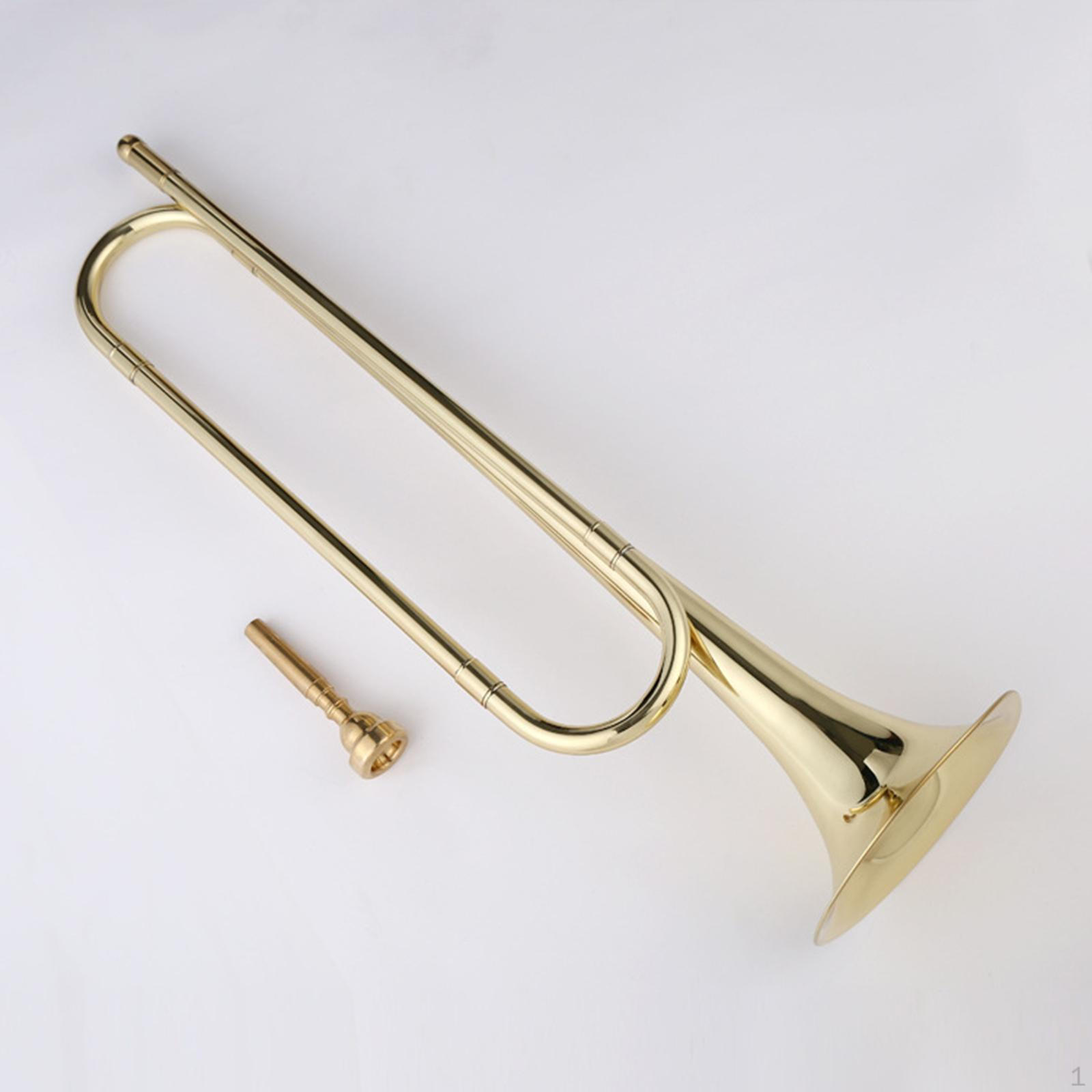 

Bugle Blowing Scouting Trumpet for Stage Performance Cavalry Band Orchestra gold Bb 7C
