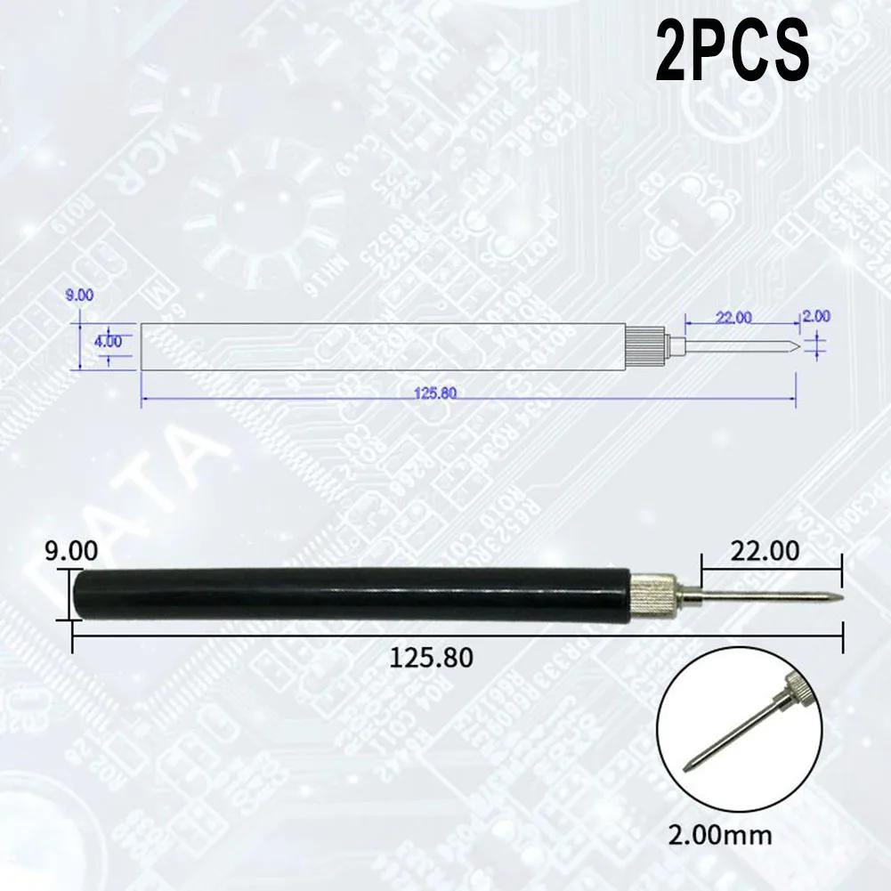 2PCS Multimeter Spring Test Probe Tip Hook Wire Connector Needles Insulated Test For Electrical Industrial Testing Tools