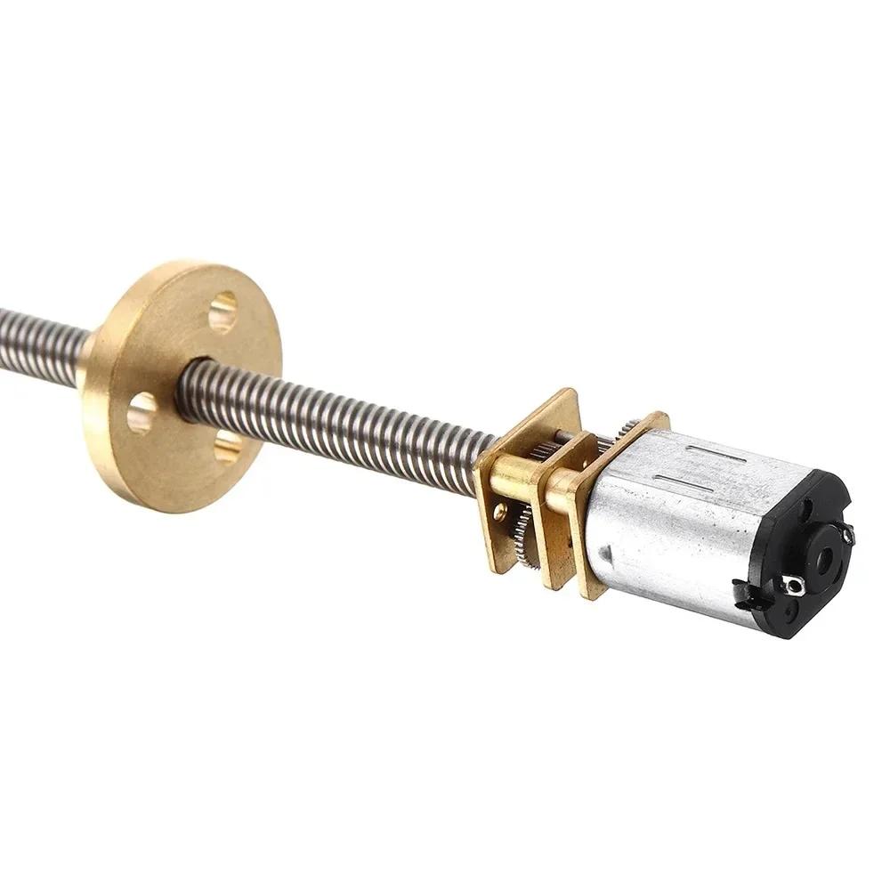 T5 Fast Thread N20 Decelerating Motor 160MM Long Screw Stainless Steel Flanged Various Rotating Speed